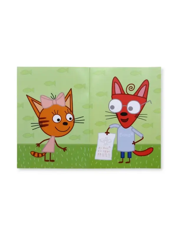 Книжка &laquo;Аппликации наклейками&raquo;, А5, 12 стр., Три кота