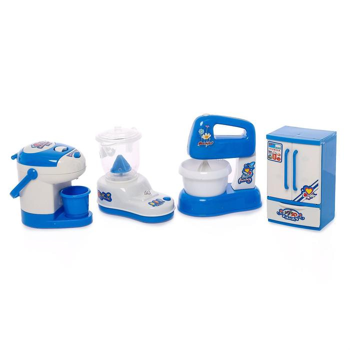 Игровой набор бытовой техники «Мой дом»: холодильник, миксер, термопот, блендер, цвета МИКС Игровой набор бытовой техники «Мой дом»: холодильник, миксер, термопот, блендер, цвета МИКС