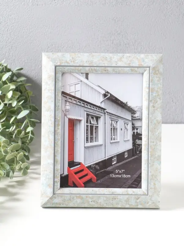 Фоторамка пластик 13х18 см "Марокканская мозаика" оттенки голубого 23х18х2 см