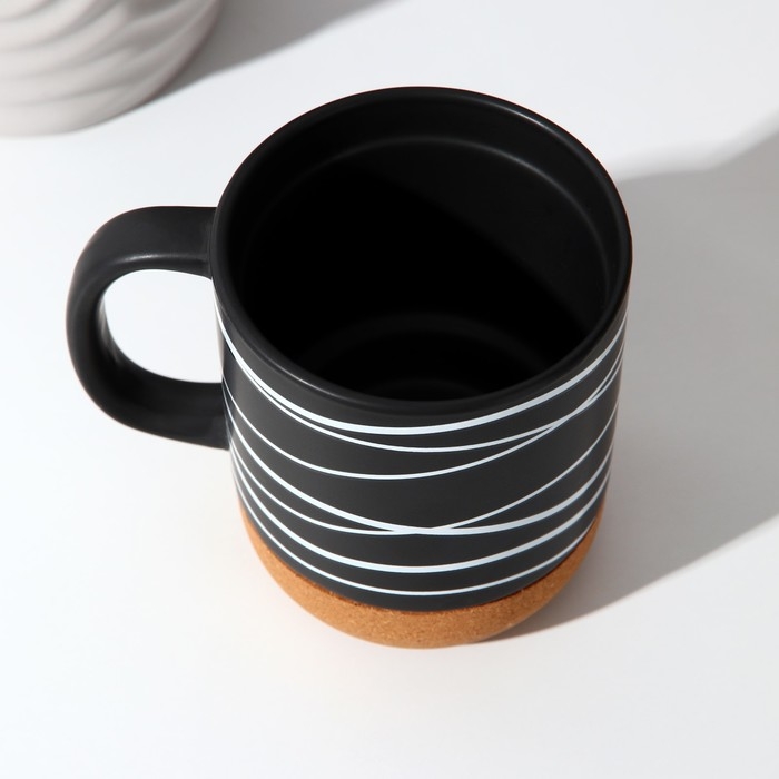 Кружка керамическая с пробковым дном Дорого внимание &laquo;Геометрия&raquo;, 400 мл