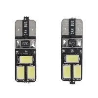 Автолампа светодиодная TORSO, T10 W5W, 12 В, 6 SMD-5630, 3 Вт, с обманкой, набор 2 шт.