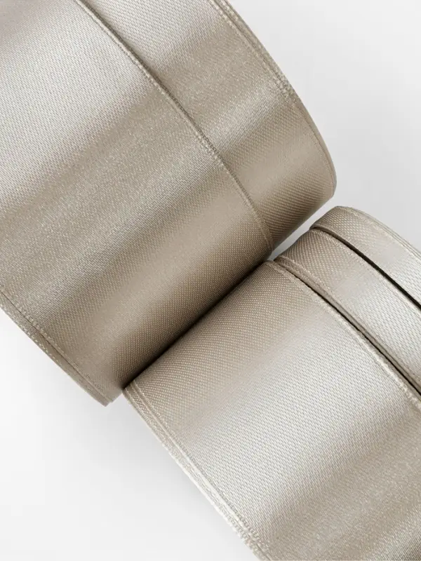 Атласная лента, набор 5 шт., 6/10/20/40/50 мм, 23&plusmn;1 м, светло-серая №179