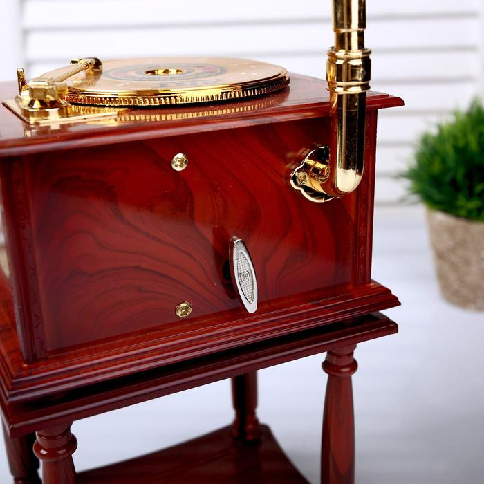 Шкатулка музыкальная Шкатулка музыкальная "Патефон золотистый" 34,5х10,5х13 см