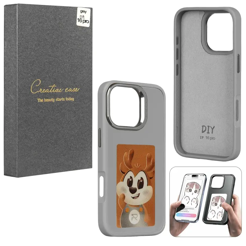 Чехол iPh 16 Pro Gray с проекцией