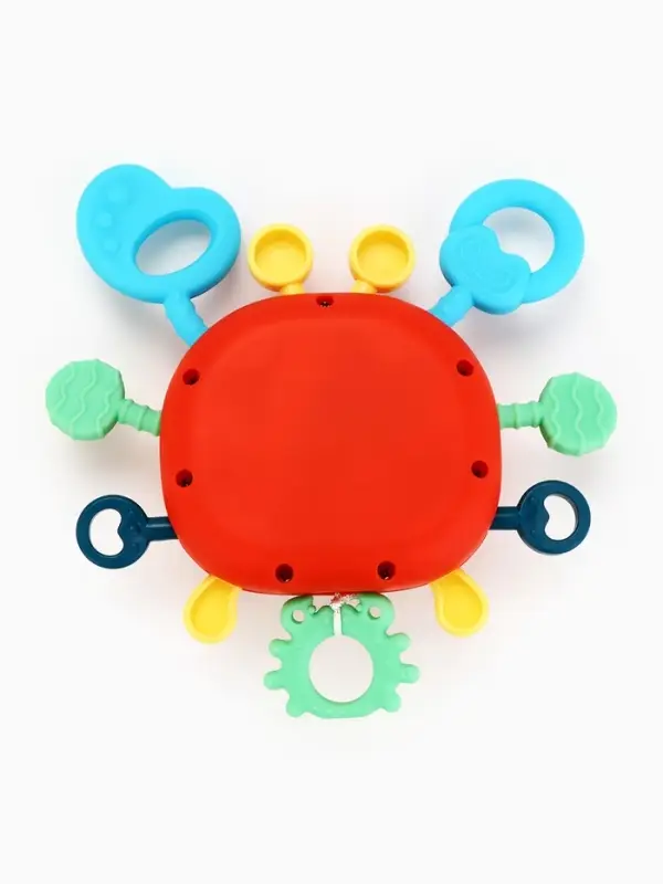 Игрушка тянучка Крошка Я &laquo;Крабик&raquo; развивающая, сенсорная, красная