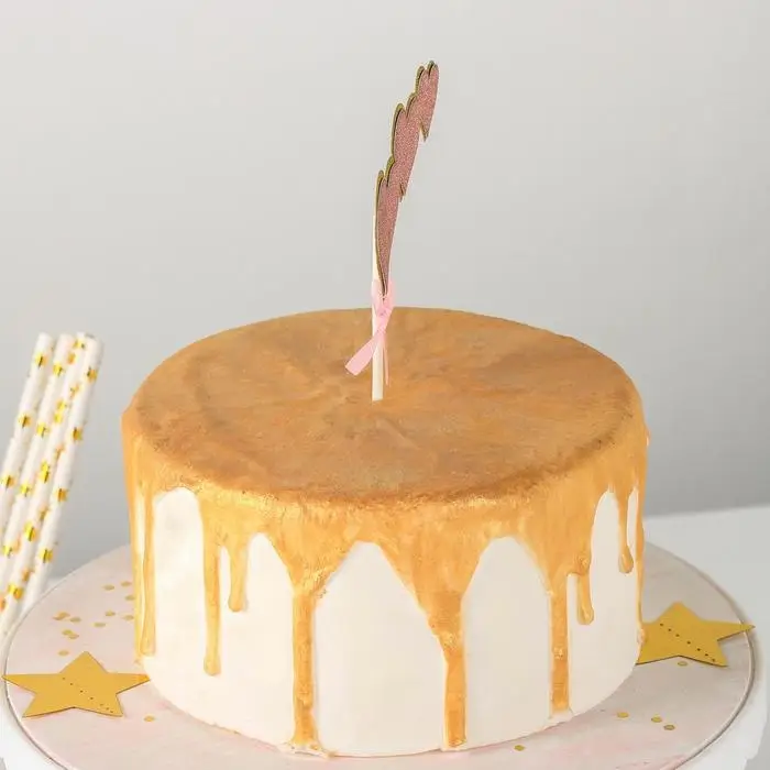 Набор топперов для торта «Сердечки», 3 шт, 20×13 см, цвет розовый Набор топперов для торта «Сердечки», 3 шт, 20×13 см, цвет розовый