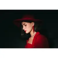 Серьги висячие со стразами &laquo;Маскарад&raquo; ступенька, цвет красный, 9.7 см