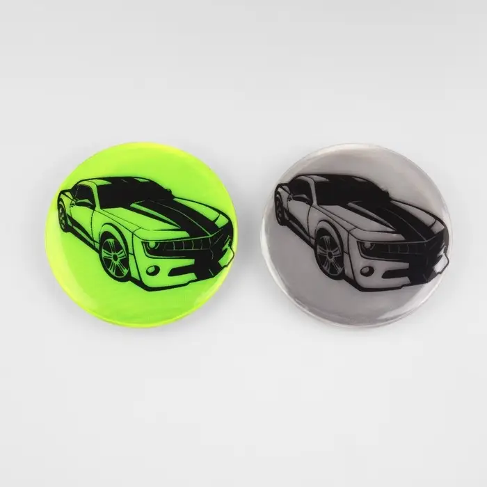 Светоотражающий значок «Авто», d=5.8 см, МИКС Светоотражающий значок «Авто», d=5.8 см, МИКС