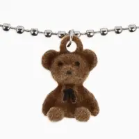Кулон детский &laquo;Выбражулька. Мишка&raquo;, 40 см, коричневый в серебре