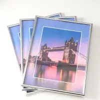 Фоторамка для фото "Vivo" 30х40 см,  набор 3 шт, (пластиковый экран), серебро
