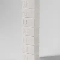 Таблетница «Ряд», английские буквы, 7 секций, 13 см × 3.5 см × 2.5 см, белая