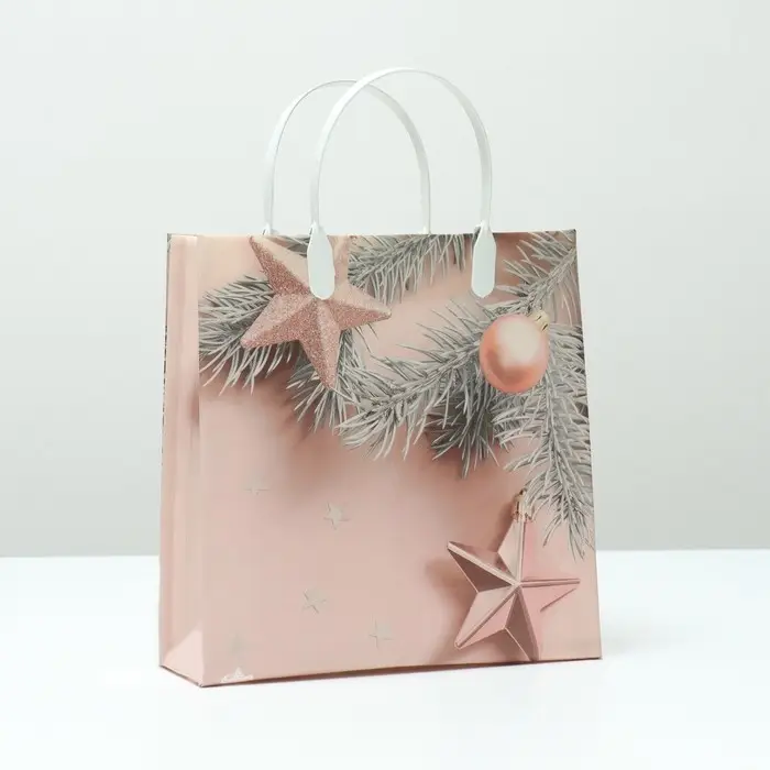 Пакет «Нежные звёзды», мягкий пластик, 26×24 см, 140 мкм Пакет «Нежные звёзды», мягкий пластик, 26×24 см, 140 мкм