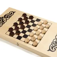 Настольная игра нарды с шашками TAKE IT EASY &laquo;Узор&raquo;, деревянные большие, 50&times;50 см