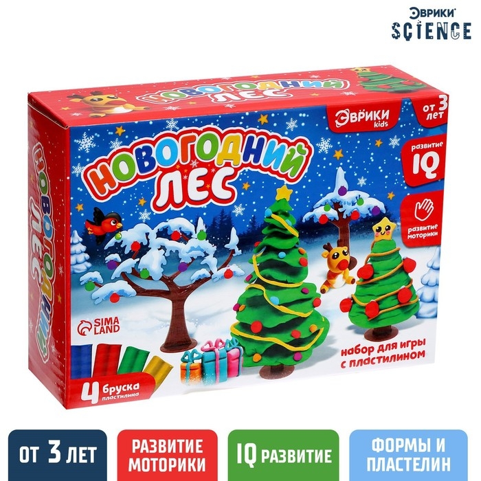 Набор для игры с пластилином «Новогодний лес» Набор для игры с пластилином «Новогодний лес»