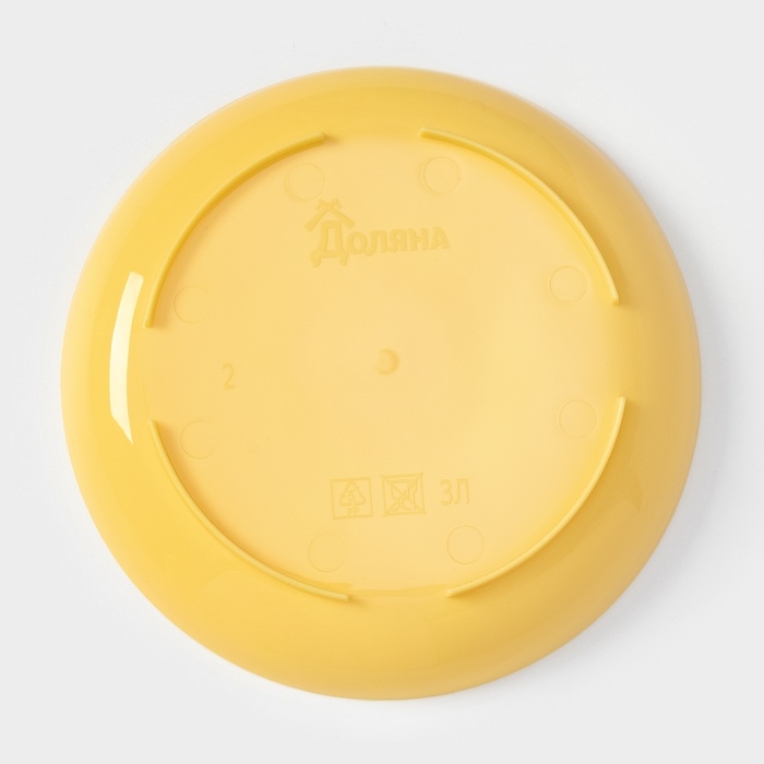 Горшок для цветов с поддоном Доляна «Эрика», 1,8 л, пластиковый, цвет жёлтый Горшок для цветов с поддоном Доляна «Эрика», 1,8 л, пластиковый, цвет жёлтый