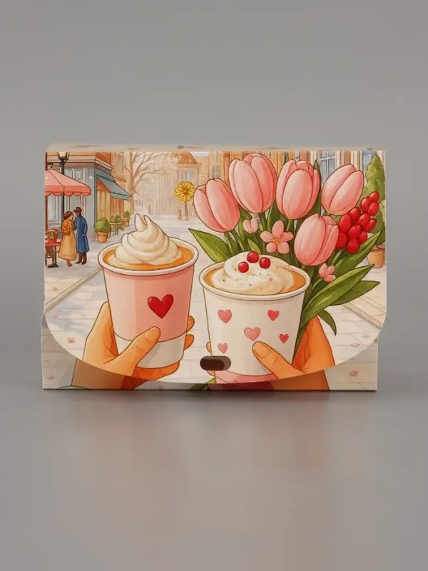 Подарочная коробка сборная "Тепло",  16,5 х 11, 5 х 5 см