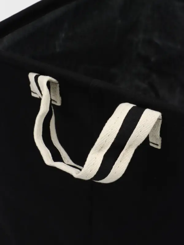 Корзина для белья Доляна Laundry, 33&times;33&times;33 см, чёрная