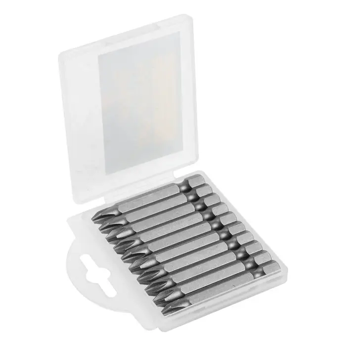 Биты ТУНДРА, намагниченные, сталь S2, PH2&times;50 мм, 10 шт.