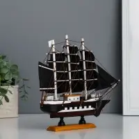 Сувенирная модель корабля &laquo;Пиратский. Аризона&raquo;, 24&times;6&times;22 см, чёрные паруса