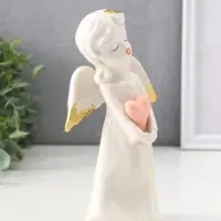 Фигурка керамика &laquo;Ангел поющий с сердцем&raquo;, 10.5&times;6.5&times;18 см