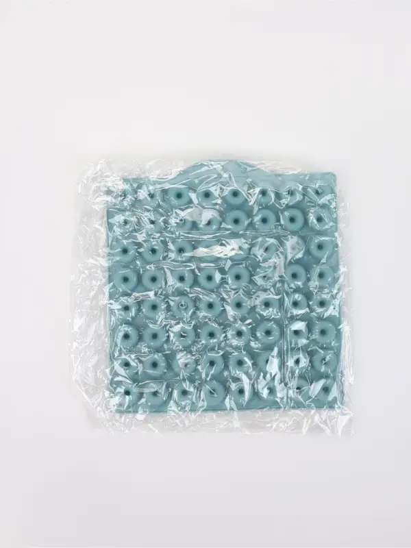 Форма для мармелада &laquo;Пончики&raquo;, силикон, 21.5&times;20 см, 64 ячейки (d=2 см), голубая