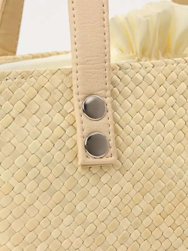 Сумка плетёная из пандана, 27&times;17&times;40 см, бежевая