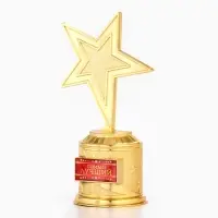 Кубок &laquo;Самый лучший&raquo;, наградная фигура звезда, золото, пластик, 16&times;8.5&times;6 см