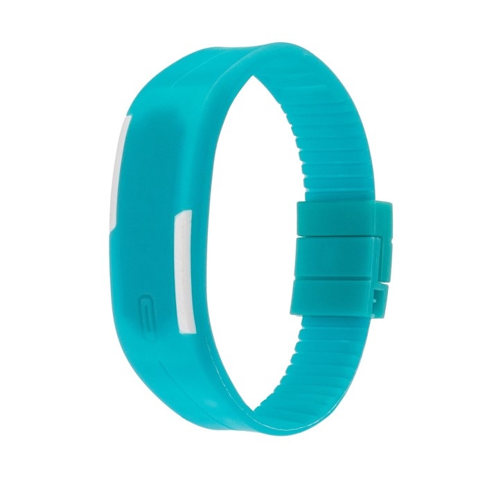 Часы наручные электронные "Скайер",  l-25 см, застежка, голубые