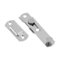 Шпингалет накладной ТУНДРА, прямой, 70 мм, цвет хром