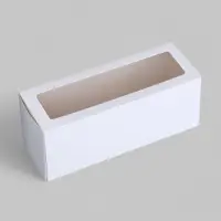 Коробка под рулет с окном, белая 27.5&times;11&times;10 см