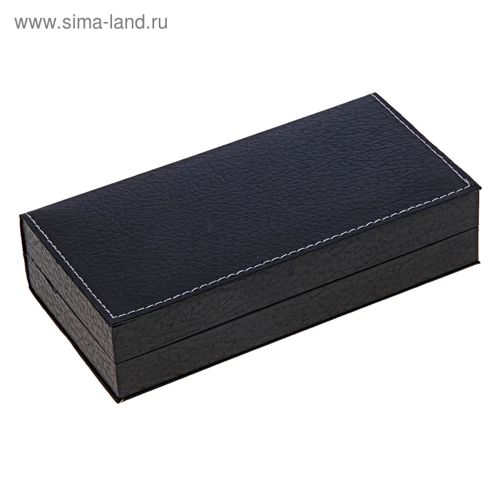 Ручка подарочная, шариковая  Ручка подарочная, шариковая "Гравюра"в кожзам футляре, чёрно-серебристая