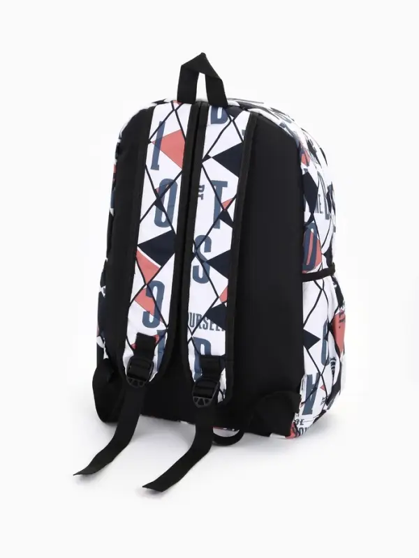 Рюкзак школьный на молнии, с карманами, с принтом, размер 30&times;13&times;42 см, красный