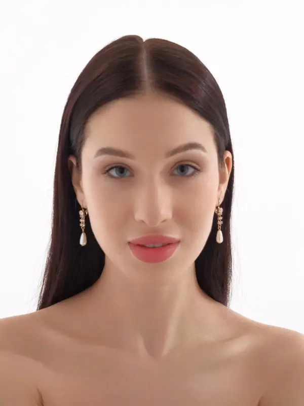 Серьги с жемчугом &laquo;Колосок&raquo;, капля, цвет МИКС