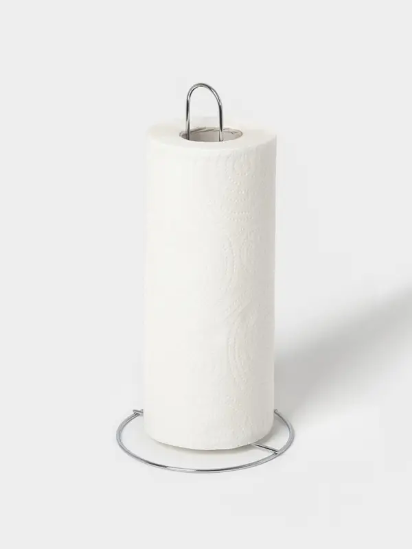 Держатель для бумажных полотенец настольный Доляна, 13.5&times;13.5&times;28 см, хромированный