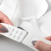 Застёжка для бюстгальтера, удлинитель, 3 ряда 2 крючка, 3.2×5 см, белая