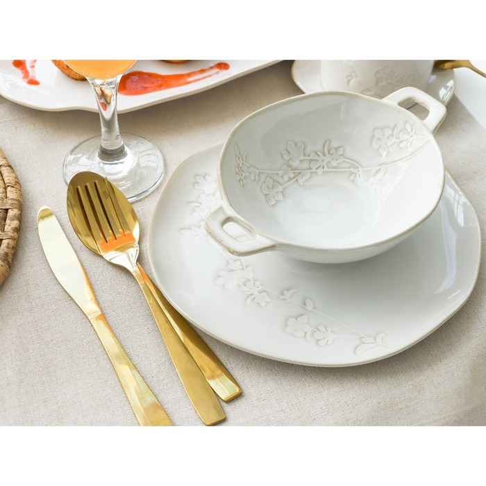 Тарелка керамическая глубокая «Керамик», 21х15 х 5,8 см, 400 мл