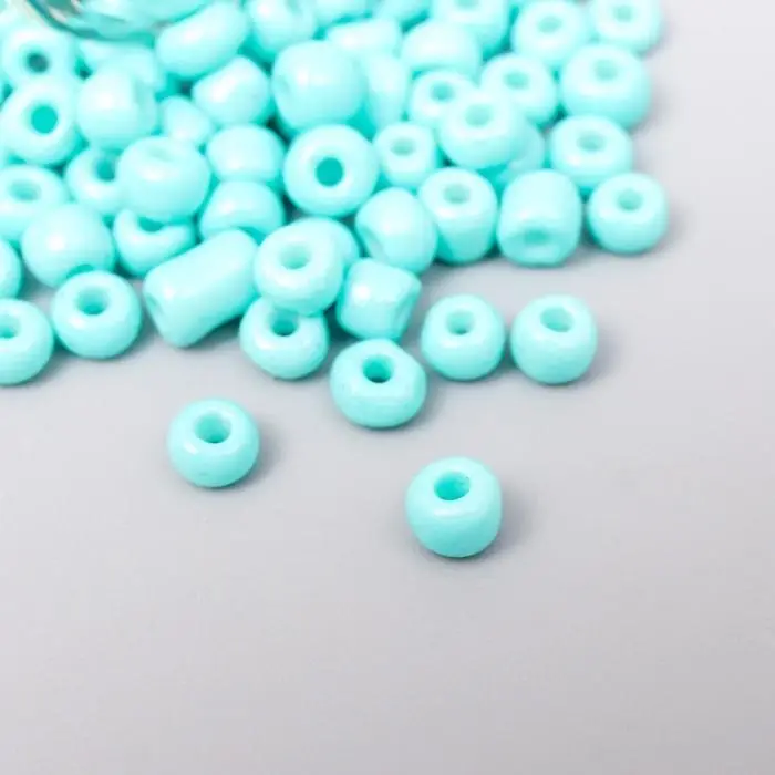 Бисер круглый 6/0 в бутылочке  Бисер круглый 6/0 в бутылочке "Бирюза" 20 гр