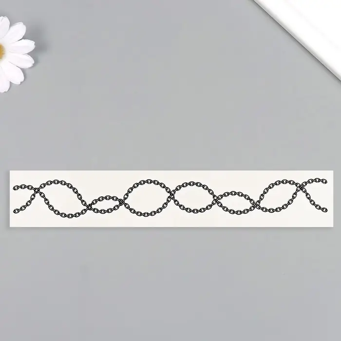 Переводная тату на тело чёрная «Браслет. Цепь», 20×3 см Переводная тату на тело чёрная «Браслет. Цепь», 20×3 см