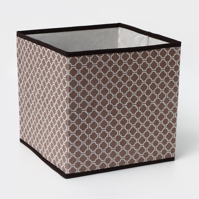 Короб стеллажный для хранения Доляна «Браун», 25×25×25 см, цвет коричневый Короб стеллажный для хранения Доляна «Браун», 25×25×25 см, цвет коричневый