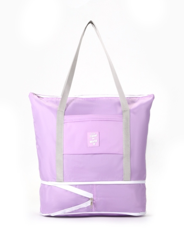 Сумка дорожная на молнии, сиреневая Сумка дорожная на молнии, сиреневая