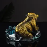 Подставка для мелочей «Медведь с лососем», 9.5×15.5×17 см