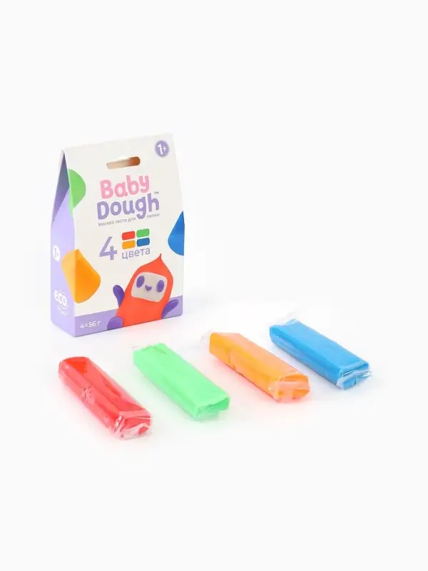 Тесто BabyDough 4 шт в коробке красный щипок №2