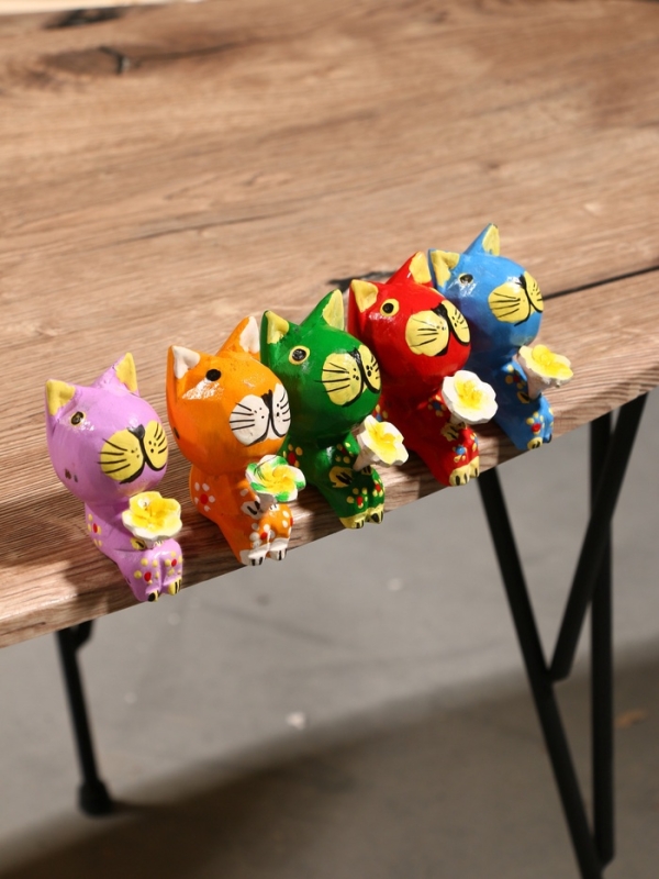 Сувенир интерьерный Сувенир интерьерный "Кошечки" дерево (набор 5 штук)