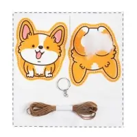 Игрушка брелок своими руками "Корги"