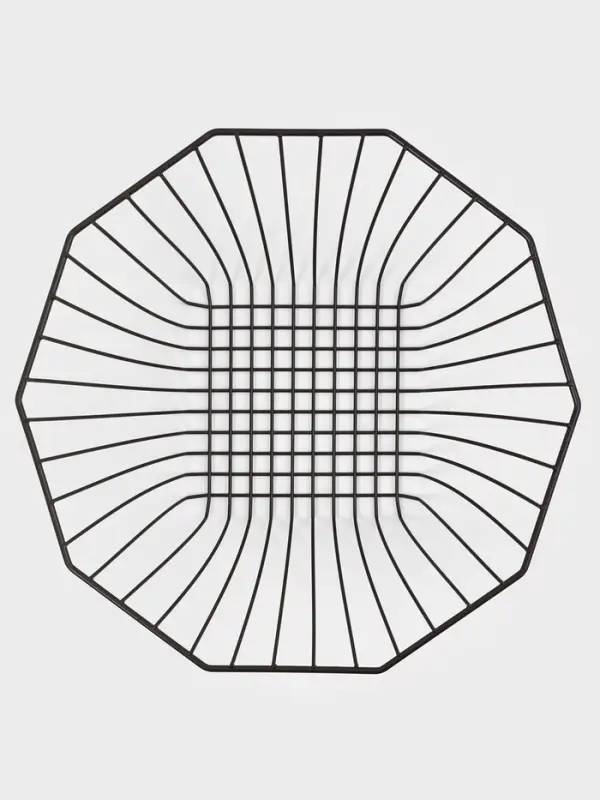 Корзинка - ваза для фруктов &laquo;Квадраты&raquo;, 29&times;11.5 см, чёрная