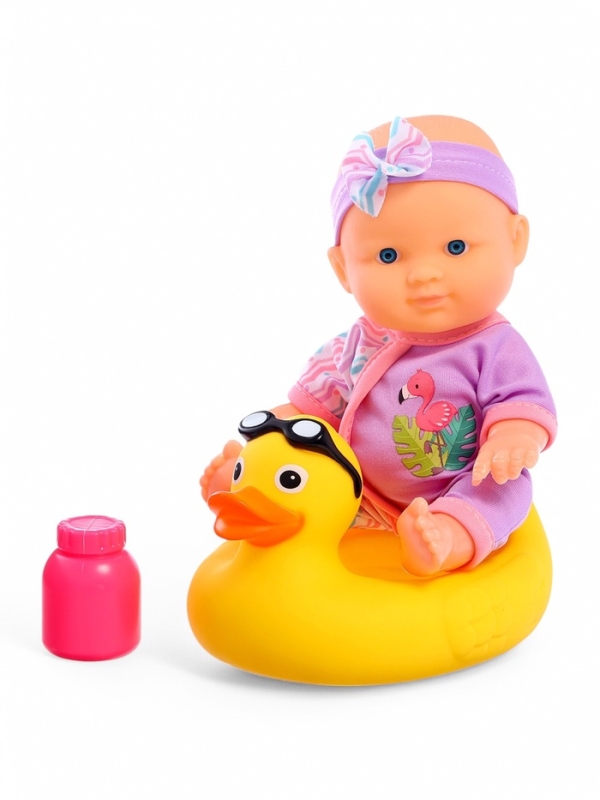 Пупс «Купание с уточкой», с аксессуарами, МИКС