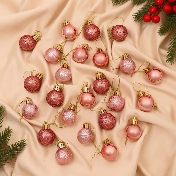 Ёлочные игрушки «Блеск», шары новогодние, набор 24 шт., d=3 см Ёлочные игрушки «Блеск», шары новогодние, набор 24 шт., d=3 см
