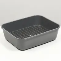 Туалет для кошек &laquo;Сима&raquo; FIX, 29&times;38&times;10.5 см, с сеткой, пластик, серый