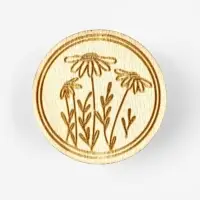 Игольница &laquo;Цветы&raquo; TEIRA, с магнитом, круглая, d=3 см, набор 2 шт., деревянная