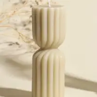 Свеча интерьерная "Афина" сливочная 6х6х18 см Свеча интерьерная "Афина" сливочная 6х6х18 см